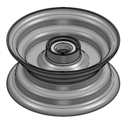 VLUKON Wheel rim: 4.00EX9 |fitting length: 80mm | Alxe hole mm |Grey Aluminium