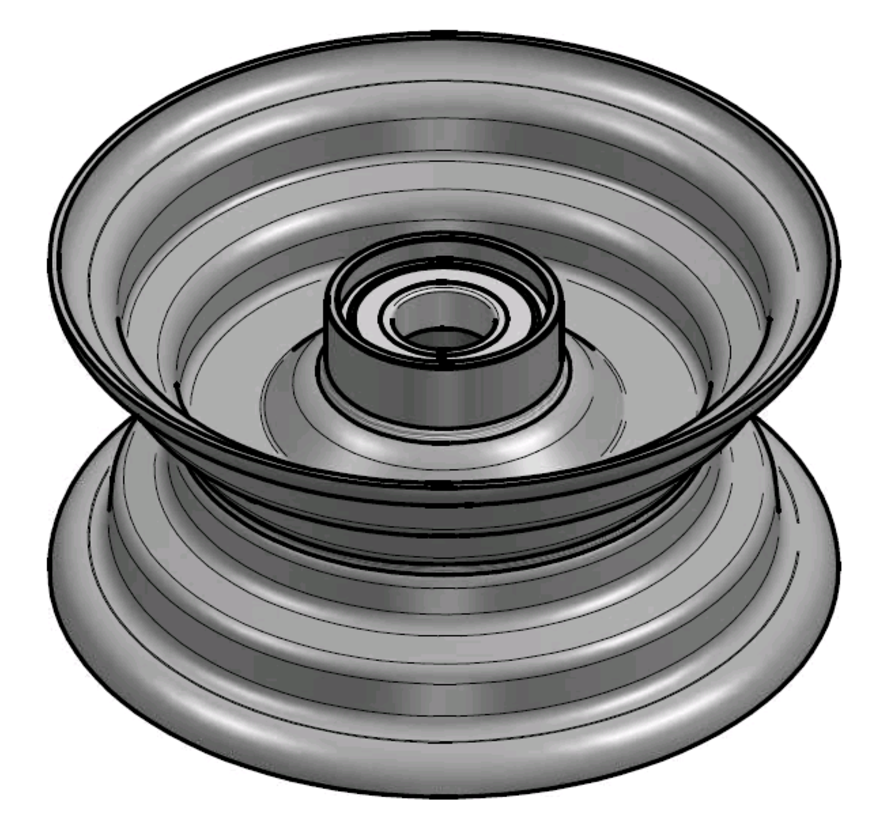 3.00 mm thick one piece welded RIM, diameter: 9 inch, width: 4.00 inch, bearing in hub: