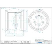 VLUKON Wheel rim: 10.50JAX12 | 94/140/5 |Studhole Ø18,5 |Orange