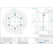 VLUKON Wheel rim: 4.33R-8 | 94/124/6 |Studhole Ø16,5 |Red