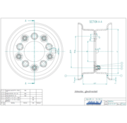 VLUKON Wheel rim: 4.33R-8 | 94/140/5 |Studhole Ø18,5 |Grey Aluminium