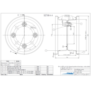 VLUKON Wheel rim: 2.10-4 | 57/70/4 |Studhole Ø8,5 |Grey Aluminium