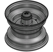 VLUKON Wheel rim: 5.50AX8 |fitting length: 90mm | Alxe hole 25mm |Red