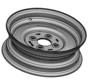 2.50 mm thick one piece welded RIM, diameter: 12 inch, width: 4.00 inch, pcd: 100mm & center bore: 60mm l 4 Raised bolt holes