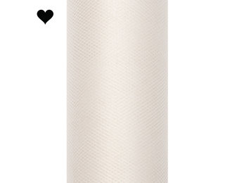 Tule op rol ivoor 15 cm (9m)