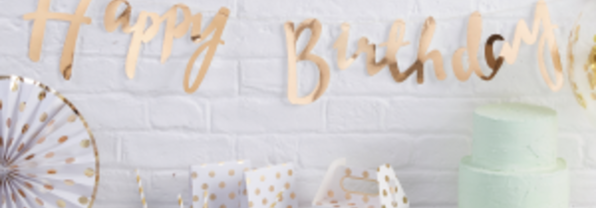Happy birthday gouden slinger (1.5 m)