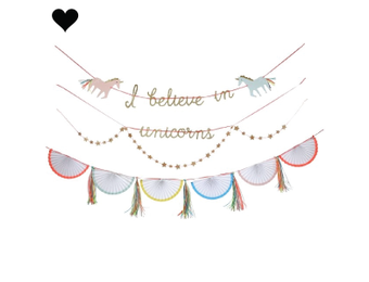 Unicorn Party slinger (4st) Meri Meri