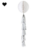 Honeycomb met tassel wit Talking Tables