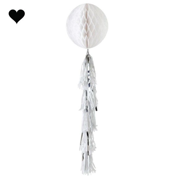 Honeycomb met tassel wit Talking Tables