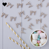 Houten confetti yay (25st) Ginger Ray