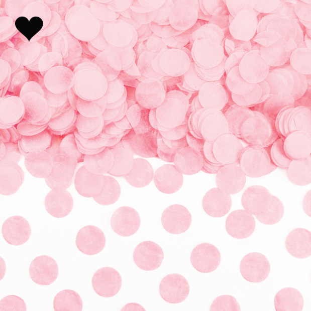 Confetti lichtroze