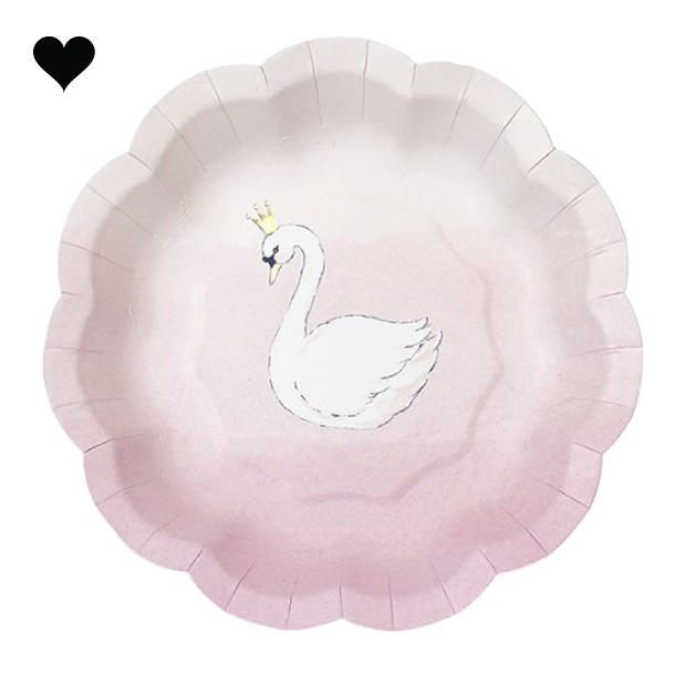 We heart swans gebaksbordjes (12st) Talking Tables