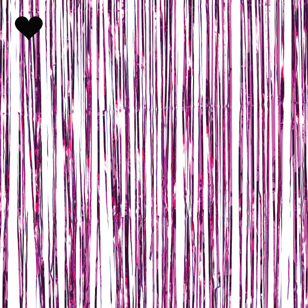 Feestgordijn fuchsia Ginger Ray