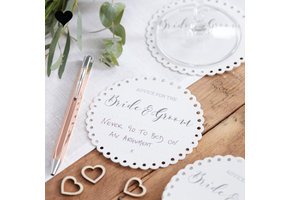 Onderzetters Wedding Wishes (20st) Ginger Ray