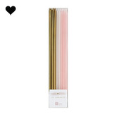 Taartkaarsen lang We heart Pink (16st) Talking Tables