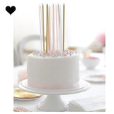 Taartkaarsen lang We heart Pink (16st) Talking Tables