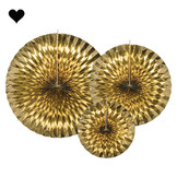 Waaiers goudfolie (3st)