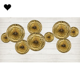 Waaiers goudfolie (3st)