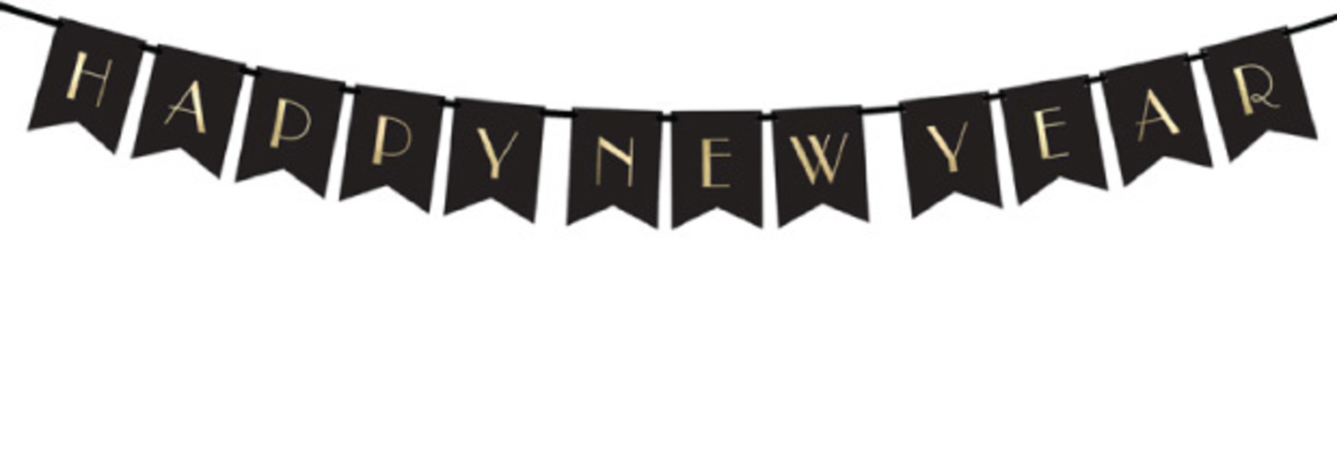 Happy New Year slinger Black & Gold