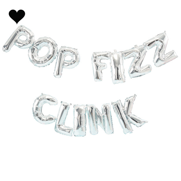 Folieballon slinger pop fizz clink Jolly Vibes