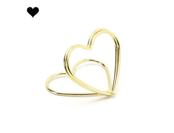 Plaatskaarthouders gouden harten (10st)