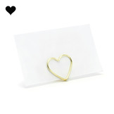 Plaatskaarthouders gouden harten (10st)