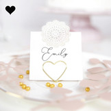 Plaatskaarthouders gouden harten (10st)