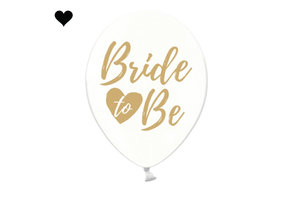 Transparante ballonnen Bride to be goud (6st)