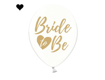 Transparante ballonnen Bride to be goud (6st)