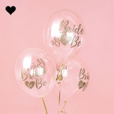 Transparante ballonnen Bride to be goud (6st)