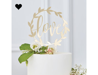 Taarttopper Love Gold Wedding Ginger Ray