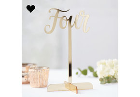 Tafelnummers Acryl 1-12 Gold Wedding Ginger Ray