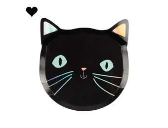 Bordjes zwarte katten (8st) Meri Meri