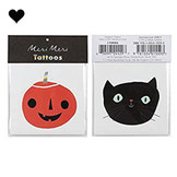 Kat en pompoen plaktattoos Meri Meri