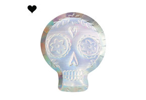 Bordjes Sugar Skull holografisch (8 st) Meri Meri