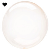 Orbz folieballon clearz crystal oranje (40 cm)