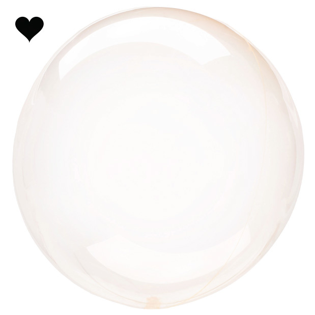 Orbz folieballon clearz crystal oranje (40 cm)