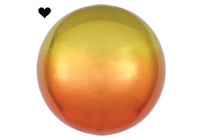 Folieballon ombre geel & oranje (40cm)