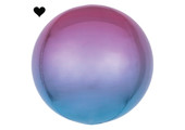 Folieballon ombre paars & blauw (40cm)