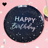 Bordjes Happy Birthday Stargazer (8st) Ginger Ray