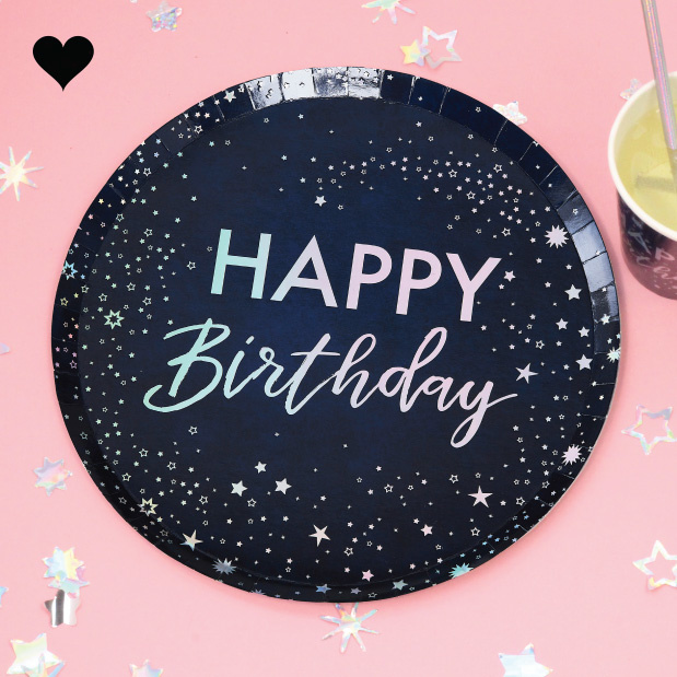 Bordjes Happy Birthday Stargazer (8st) Ginger Ray