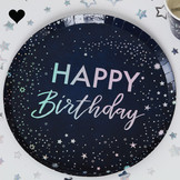 Bordjes Happy Birthday Stargazer (8st) Ginger Ray