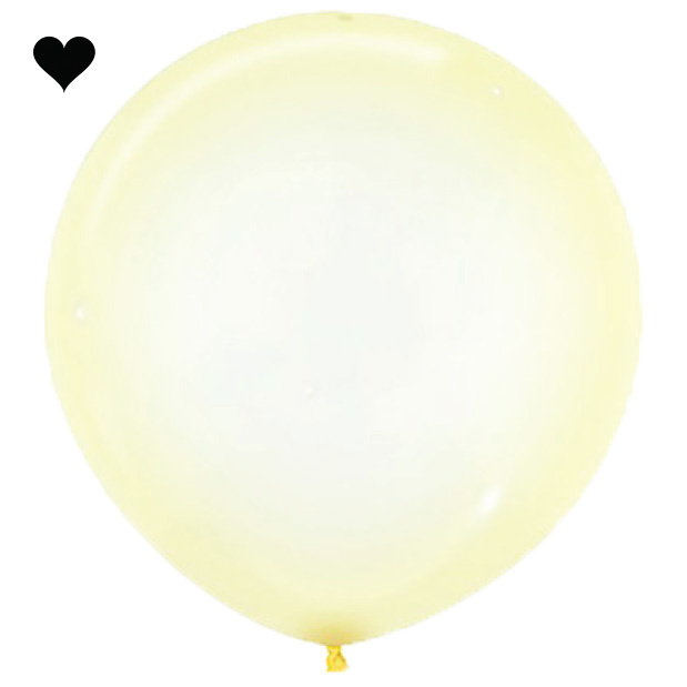 Ballon clearz crystal geel (60 cm)