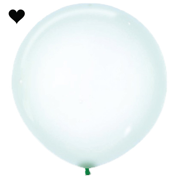 Ballon clearz crystal groen (60 cm)