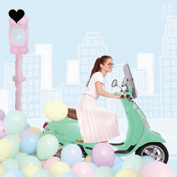 Ballon Pastel Mat paars (60cm)