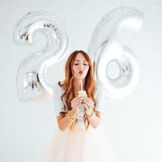 Folieballon cijfer 0 zilver (86cm)