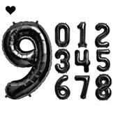 Folieballon cijfer 5 zwart (86cm)