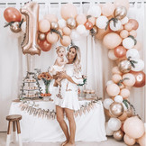 Folie cijferballon 6 roségoud (86 cm)