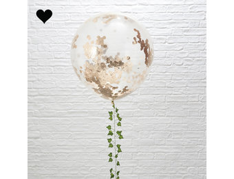 Confetti ballonnen roségoud xl (3st) Ginger Ray