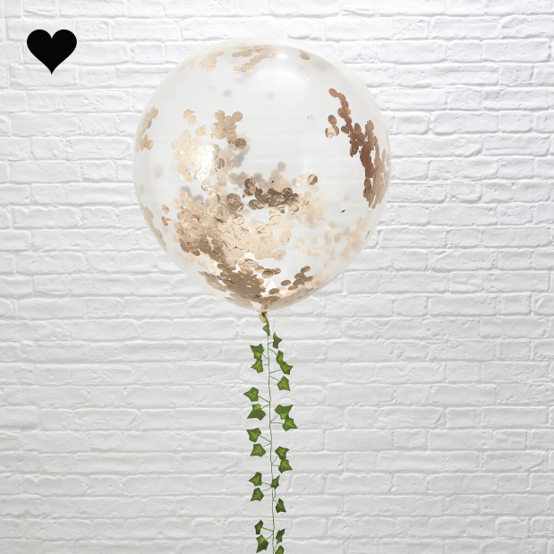 Confetti ballonnen roségoud xl (3st) Ginger Ray